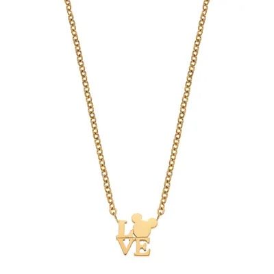 Image de Collier plaqué or Love Mickey Mouse N600580YL-B.FR
