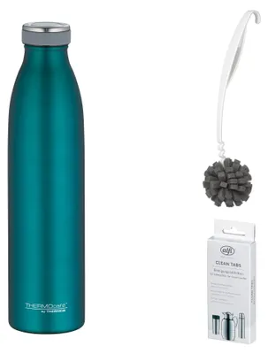 Immagine prodotto di THERMOS TC BOTTLE 0,75 l Trinkflasche teal mat – Vorteilsset mit Reinigungsbürste CLEAN FIX 30 cm | HAN 4067255075 | EAN 5010576948939