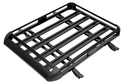 Produktbild von Aluminium Dachgepäckträger, Dachkorb für Autos, Universeller Dachkorb, 68 kg Tragfähigkeit, 127 * 97 cm, Aerodynamisch geeignet für SUV-Modelle, Schwarz