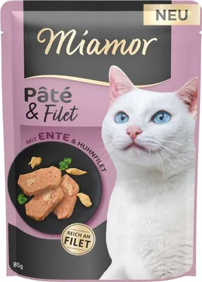 Produktbild von Miamor Pate + Filet Pouch 10x85g  |  mit Ente