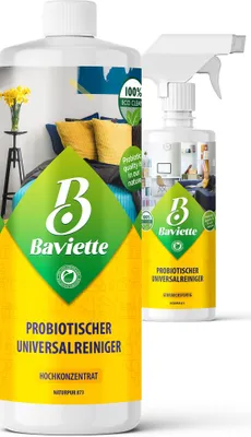Obrázek produktu pro BAVIETTE Univerzální čisticí koncentrát 1 litr – účinný čisticí prostředek pro domácnost, vhodný pro použití v domácnostech s dětmi a domácími mazlíčky, a také pro čištění automobilů