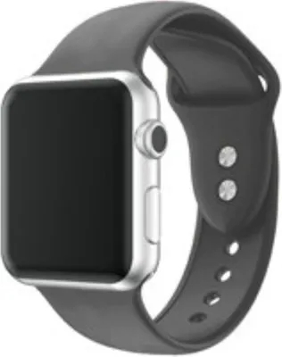 Produktbild von Apple Watch Silikon Sport Ersatz Armband - Dunkelgrau, 38/40/41mm  S/M