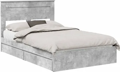 Zdjęcie produktu dla Łóżko z miejscem do przechowywania Betonowy szary 135 x 190 cm