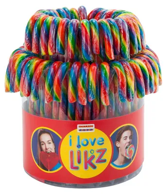 Image de Holland Foodz sucres d'orge aux couleurs de l'arc-en-ciel 43g 45 pièces