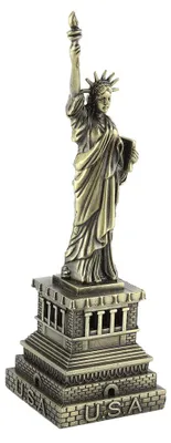 Produktbild von Freiheitsstatue-Metallmodell, Schreibtischdekoration, Geschenk, berühmtes Gebäudemodell