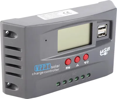 Obrázek produktu pro Solární regulátor 12Volt/24Volt Automatická identifikace Solární LCD displej Solární regulátor Duální USB Solární nabíjecí regulátor