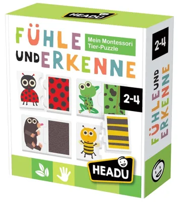 Produktbild von Headu Montessori Tier-Puzzle Fühle & Erkenne