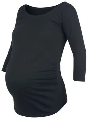 Produktbild von Umstandsmode Langarmshirt Damen Longsleeve schwarz M