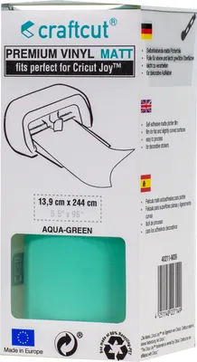 Produktbild von craftcut® Premium Plotterfolie matt 39 AQUA-GREEN 13,9 x 244 cm