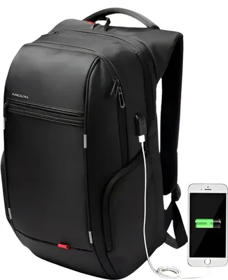 Image de CarryQuest® - Sac à dos pour ordinateur portable Kingsons, étanche, avec port USB, antivol, couleur noire