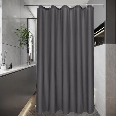 Produktbild von Famanu Duschvorhang Wasserabweisend Antischimmel Schnell Trocknend - Grau 100x200 cm