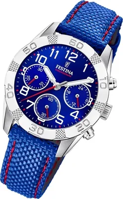 Produktbild von Festina Armbanduhr Kinder F20346/2 Leder/PU Uhr blau Junior Collection UF20346/2