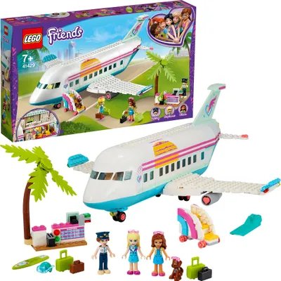 Produktbild von LEGO 41429 Friends Heartlake City Flugzeug Spielzeug ab 7 Jahren, Set mit 3 Mini Puppen und Zubehör