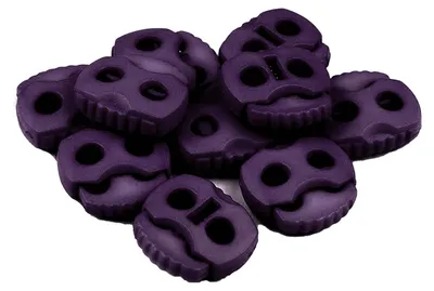 Produktbild von 10 Kordelstopper mit zwei Löchern 20x20mm, Durchzug 5mm - 35 Farben