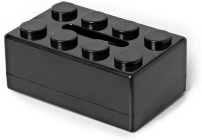 Produktbild von Kreative Taschentuchbox aus Bausteinen, wandmontierter Aufbewahrungsbehälter für Bad und Büro, multifunktionaler Handtuchhalter für Wohnzimmer und Couchtischdekoration (schwarz)
