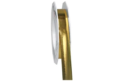 Produktbild von Pattberg Metallic-Ringelband auf Rolle, 15 mm breit, gold (25 m)