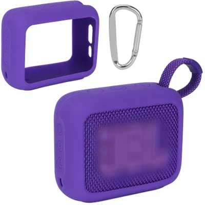 Zdjęcie produktu dla Silikonowe etui kompatybilne z przenośnym, bezprzewodowym głośnikiem Bluetooth GO 4 (fioletowe silikonowe etui)