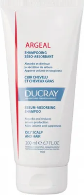 Produktbild von Ducray Argeal Sebum-Absorbing Shampoo Stärkungsshampoo für schnell fettendes Haar 200 ml