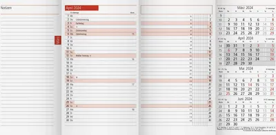 Produktbild von RIDO 70-40 300 004 Ersatzkalendarium Taschenkalender Modell TM 12 - 1 Monat / 2 Seiten, 8,7 x 15,3 cm 2025