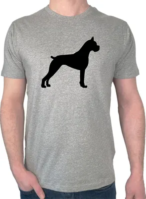 Produktbild von Huuraa Herren T-Shirt Deutscher Boxer Silhouette XXL Sport Grey Bio Baumwolle Fairtrade Herrenshirt Geschenkidee