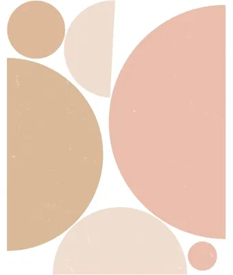 Produktbild von Vorgekleisterte Vliestapete mit großflächigen Wandbildern – ABSTRAKTES HALBKREISDESIGN – 150 x 120 cm
