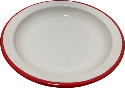 Immagine prodotto di Piatto da portata Ibili-Bordeaux, acciaio smaltato, 32x4 cm, bianco/rosso