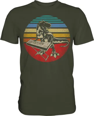 Produktbild von Retro Japan Synthesizer Analoger Musik Trex T-Shirt – Urban Khaki / XXL