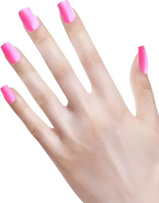 Image de 12 ongles stiletto autocollants - beaucoup de couleurs rose fluo