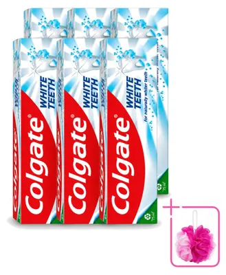 Produktbild von 6 x Colgate White Teeth Zahnpasta - 75 ml - Sparpackung - 6 Stücke