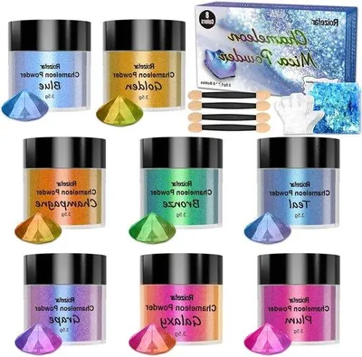 Immagine prodotto di 8 colori, 35 g di polvere metallica per resina sintetica, pigmenti epossidici, produzione di gioielli