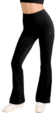 Productafbeelding van Aruki dames leggings met wijde pijpen en zakken, hoge taille, naadloos, buikcontrolerende broek