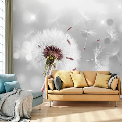 Produktbild von Fototapete selbstklebend Pusteblumen 343x256 cm Tapete Wandtapete Wandbilder Klebefolie Dekofolie Tapetenfolie Wand Dekoration Wohnzimmer - Abstrakt Design b-C-0072-a-b