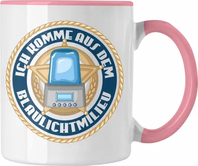 Produktbild von Trendation - Polizist Geschenk Tasse mit Spruch Geschenke Polizei Männer Lustig Blaulichtmilieu (Rosa)