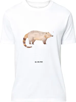 Produktbild von Mr. & Mrs. Panda Tshirt Nasenbär - Weiß - Geschenk, T-Shirt mit Spruch, Lustiges, Oversize, Shirt, Nasenbären, Bär, Rüsselbär, Lustige Sprüche