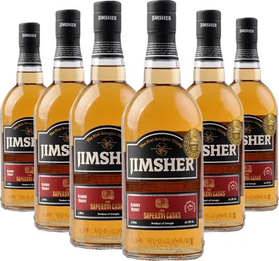 Produktbild von Whiskypaket von Jimsher Saperavi Weinfass Whisky aus Georgien