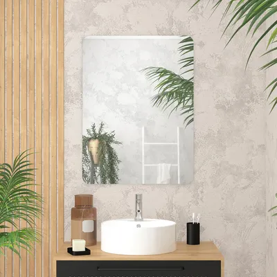 Produktbild von Wandspiegel, 80 x 60 cm, für Badezimmer und Wohnzimmer