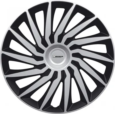 Produktbild von 14" Zoll Radkappen Schwarz/Silber Radzierblenden Radblenden 009025 Michelin