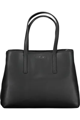 Produktbild von Schwarze Damenhandtasche mit recyceltem Polyester und Schulterriemen