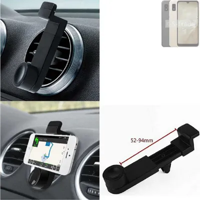 Produktbild von K-S-Trade Lüftungshalterung kompatibel mit Sharp Aquos Wish3 KFZ-Halterung Autohalterung Handy-halterung Lüftungsgitter Lüftungsschlitze Schwarz