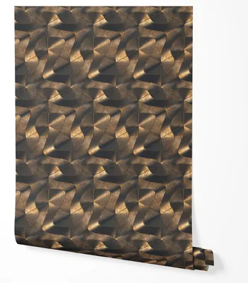 Produktbild von Selbstklebende Tapete Möbelfolie Geometrisch 3D Wellen Muster Dunkel Gold Modern Abstrakt Linien Metall Effekt Elegantes Luxus Design Wohnzimmer Schlafzimmer Flur 5m x 0,5m