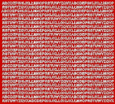 Produktbild von Aufkleber, selbstklebende Buchstaben, 5 mm, rot matt