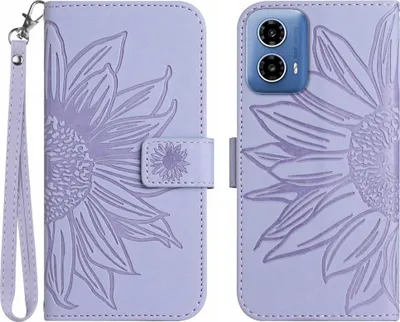 Produktbild von Motorola Moto G85 Hülle - Coverup Sonnenblume Klapphülle mit Schlüsselband - Violett