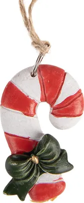 Immagine prodotto di Clayre & Eef Decorazione natalizia bastoncino di zucchero 3x1x5 cm Rosso Plastica