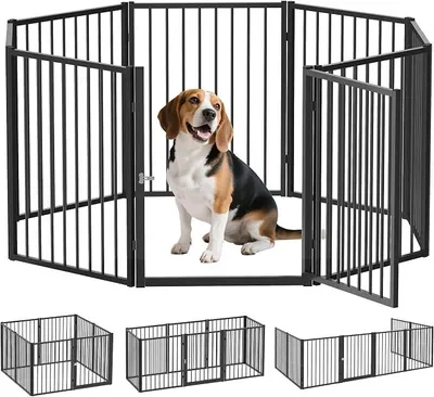 Imagen del producto de Jaula para cachorros, área de juego para cachorros, juego de 8 piezas para perros de tamaño mediano, 76 cm