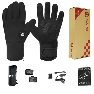 Image de Gants chauffants électriques, 2,5-6 heures de chauffage, compatibles avec l'écran tactile, S20 chauffé-a, L