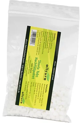 Produktbild von Allcura Stevia Tabs Nachfüllpaket, 500 St. Tabletten