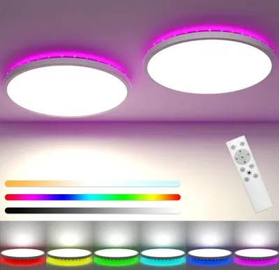 Obrázek produktu pro Dimmovatelná LED stropní lampa RGB 30 cm s dálkovým ovládáním