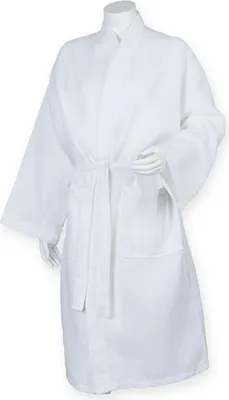 Produktbild von Towel City TC086 | Damen Bademantel Waffle Robe / Waschbar bis 40 °C - Farbe: White - Größe: L/XL