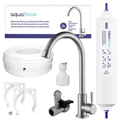 Immagine prodotto di Sistema di filtraggio completo con rubinetto da cucina – Set con filtro AquaFloow