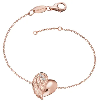 Obrázok produktu pre Angelcaller ERB-LILHEARTWING-R Náramok Heart Wings Rosé Plated